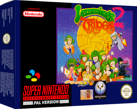 Super Nintendo Lemmings 2 the Tribes Box 
